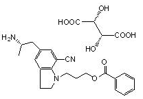 5-[(2R)-2-aminopropyl]-1-[3-(benzoyloxy)propyl]-2,3-dihydro-7-carbonitrile -1H-indole (2R,3R)-2,3-dihydroxybutanedioate (1:1)